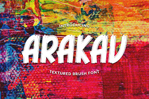 ARAKAV | TEXTURED BRUSH FONT