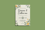 Linely Floral Wedding Invitation, an Invitation Template by iDoodle Studio (Thumbnail 2 of 4)