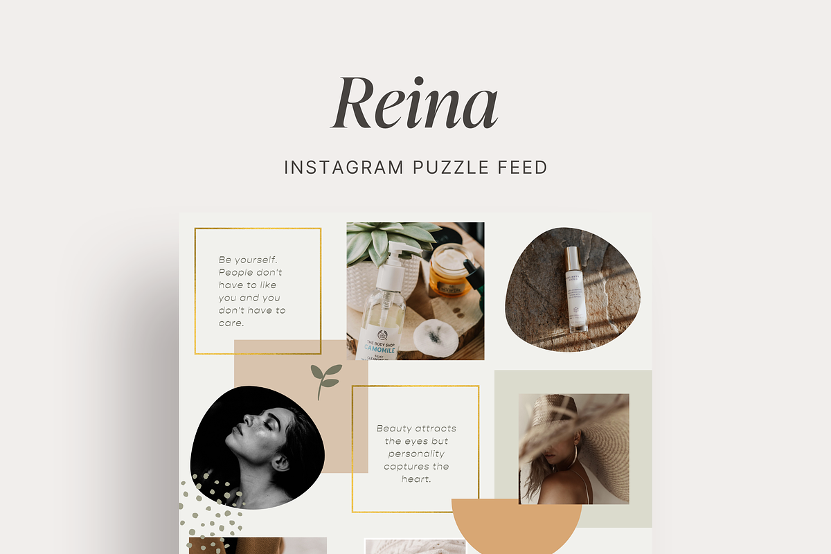Canva Instagram Puzzle template, a Social Media Template by ...