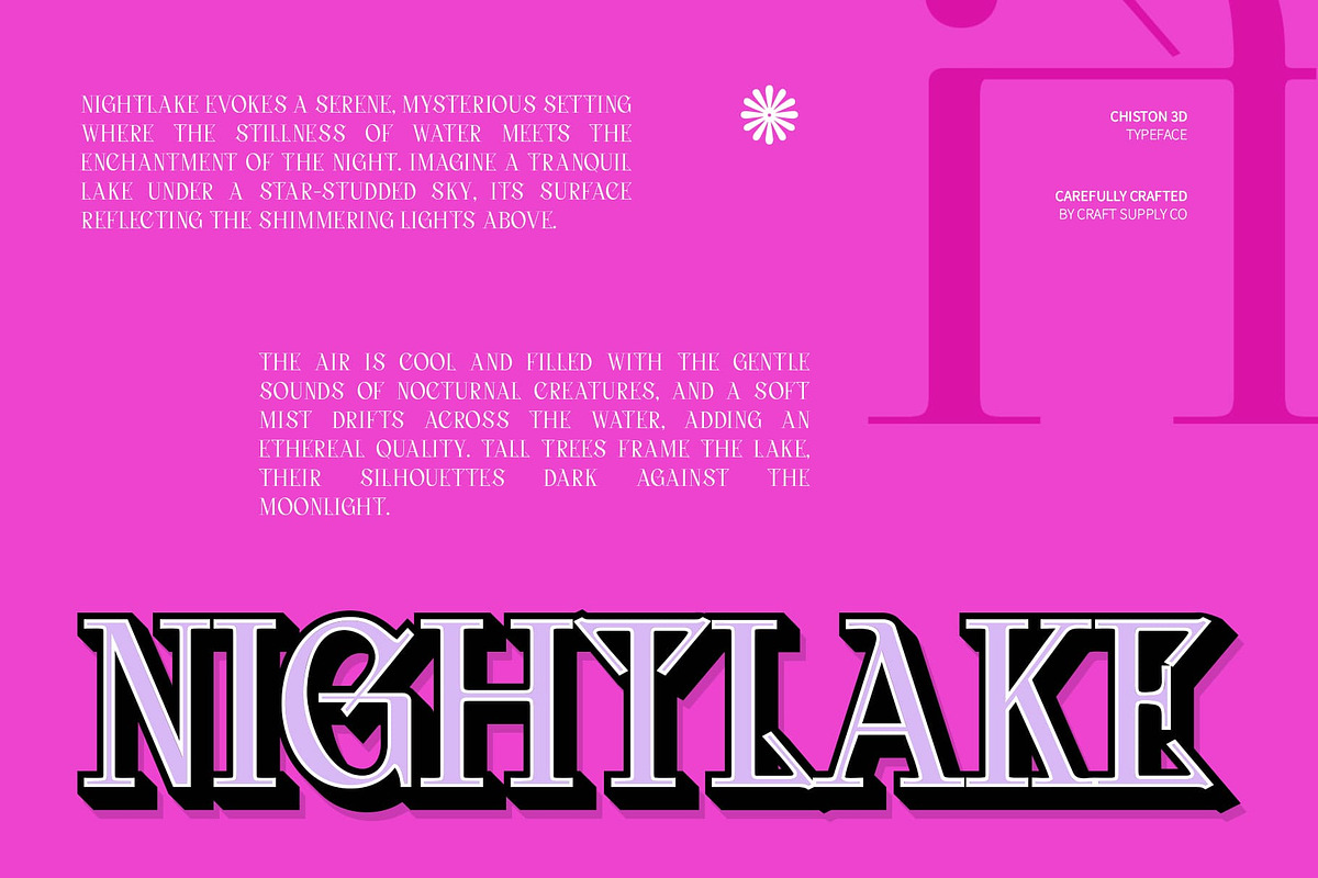 Chiston 3D, a Serif Font by Craft Supply Co. (Photo 3 of 8)