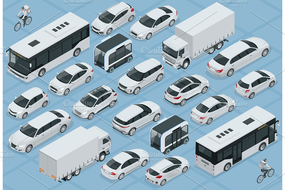 Flat 3d isometric high quality city, an Object Illustration by Golden ...
