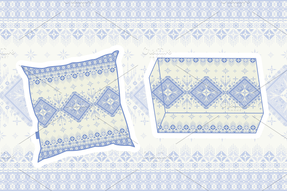 Light Blue Geometric pattern, a Pattern Graphic by ThaiByGaew (Photo 5 of 5)