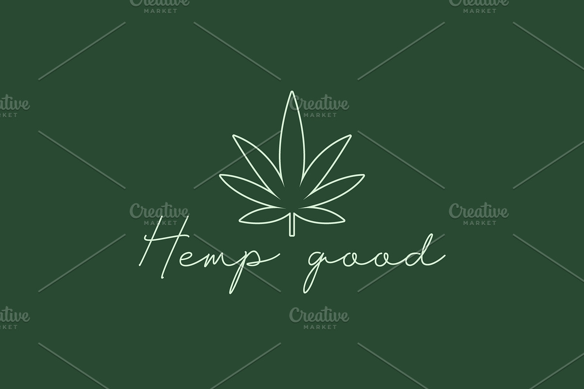 Cannabis logo illustration, a Branding & Logo Template by Dyn Studio