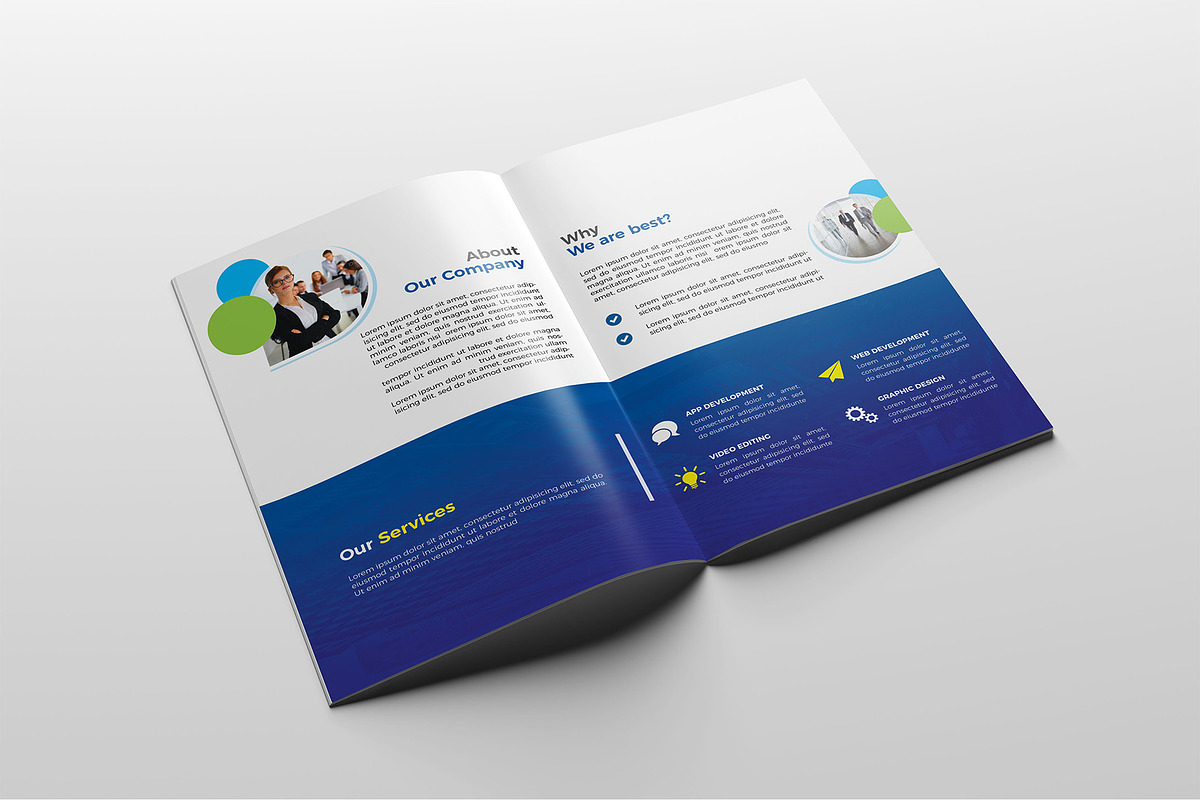 Corporate Bifold Brochure, a Brochure Template by GreenPixi (Photo 4 of 5)