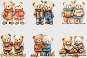 Fall Teddy Bears Couple Clipart, an Illustration by Black Bird Studio (Thumbnail 2 of 6)