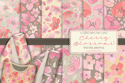 Cherry Blossoms 04 Pink and Peach