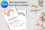 Boho Rainbow Sunshine Baby Shower, an Invitation Template by Patterndigitpics (Thumbnail 1 of 5)
