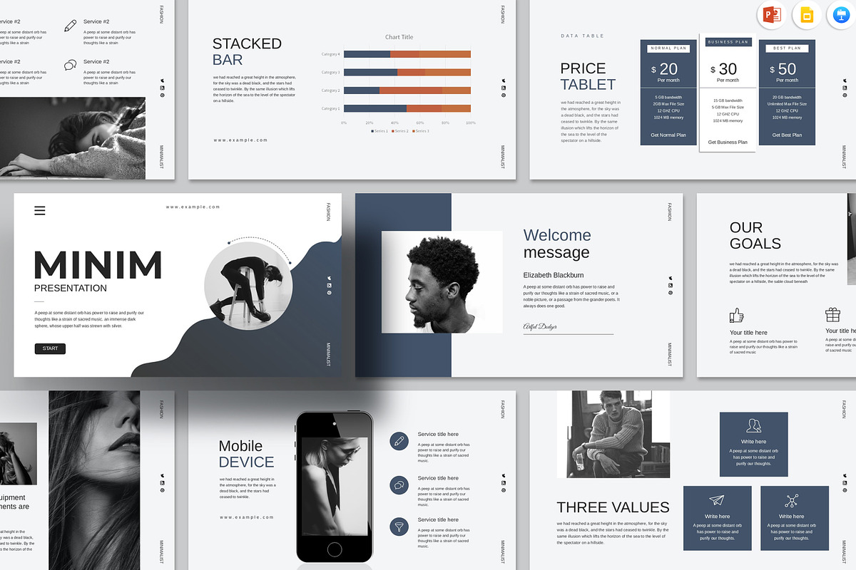 Minim Presentation Templates, a Presentation Template by Dream-Lab (Photo 1 of 7)