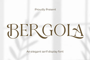 Bergola - Elegant Serif Display Font, a Serif Font by Muflieart (Thumbnail 1 of 10)