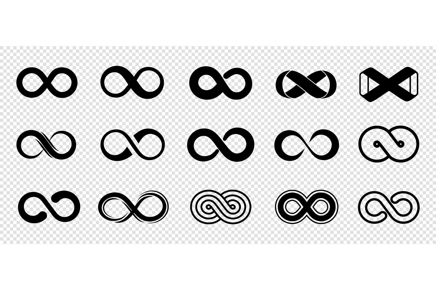 Loop symbols. Infinity vector icons | Background Graphics ~ Creative Market