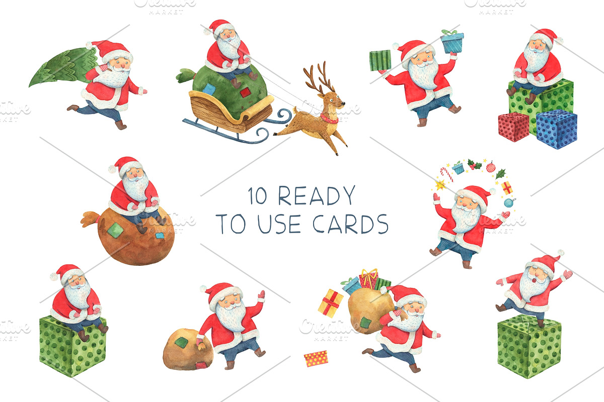 CHRISTMAS - WATERCOLOR CLIP ART, a Decorative Illustration by Kattarina Po (Photo 7 of 8)