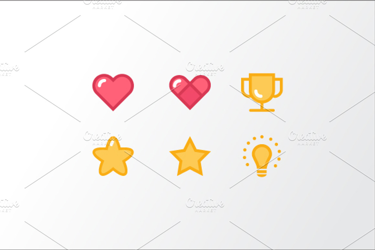 6 x Favourite icon