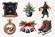 Victorian Christmas Clipart, an Illustration by Dream Creation (Thumbnail 3 of 7)