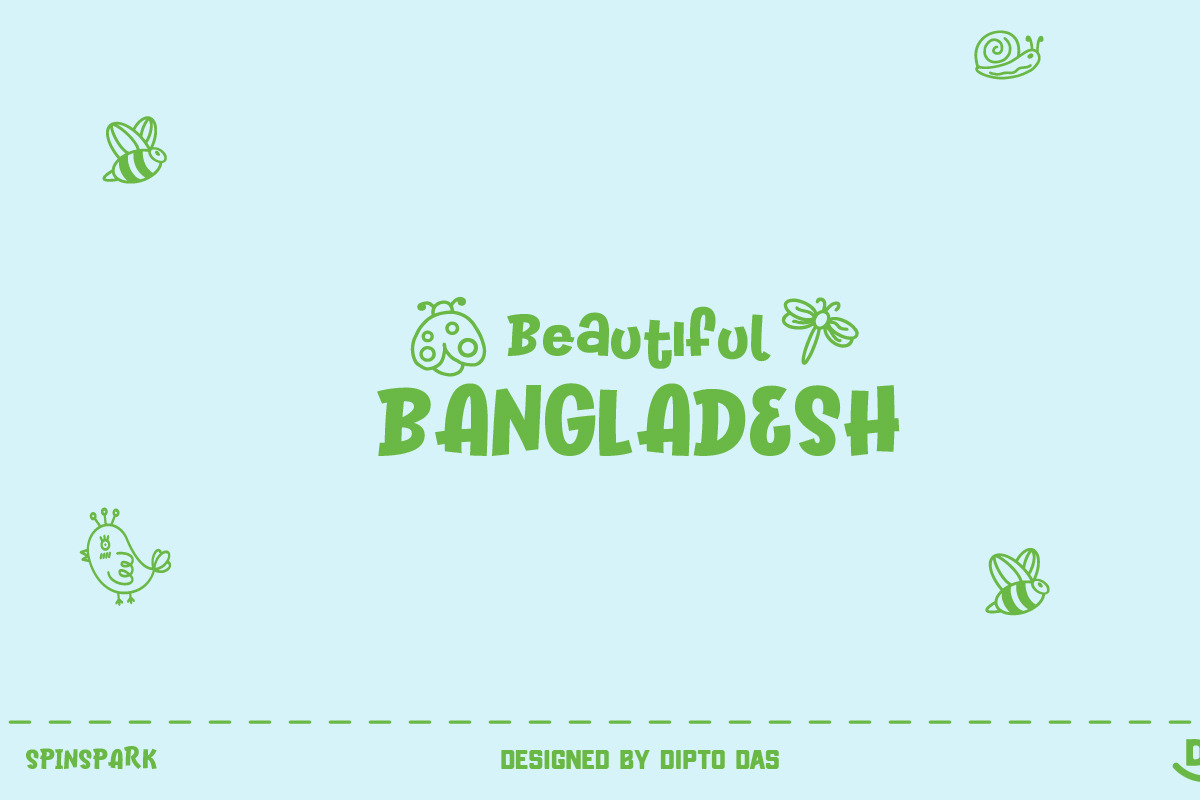 SpinSpark Playful Font, a Handwritten Font by Dipto design (Photo 3 of 6)