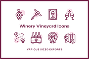 36 Winery Vineyard Icons, an Icon by Furnace (Thumbnail 4 of 5)
