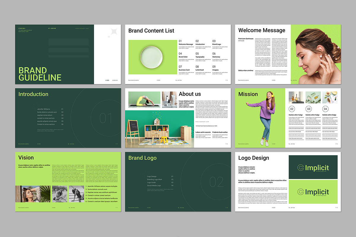 Implicit | Brand Guideline Template preview 2