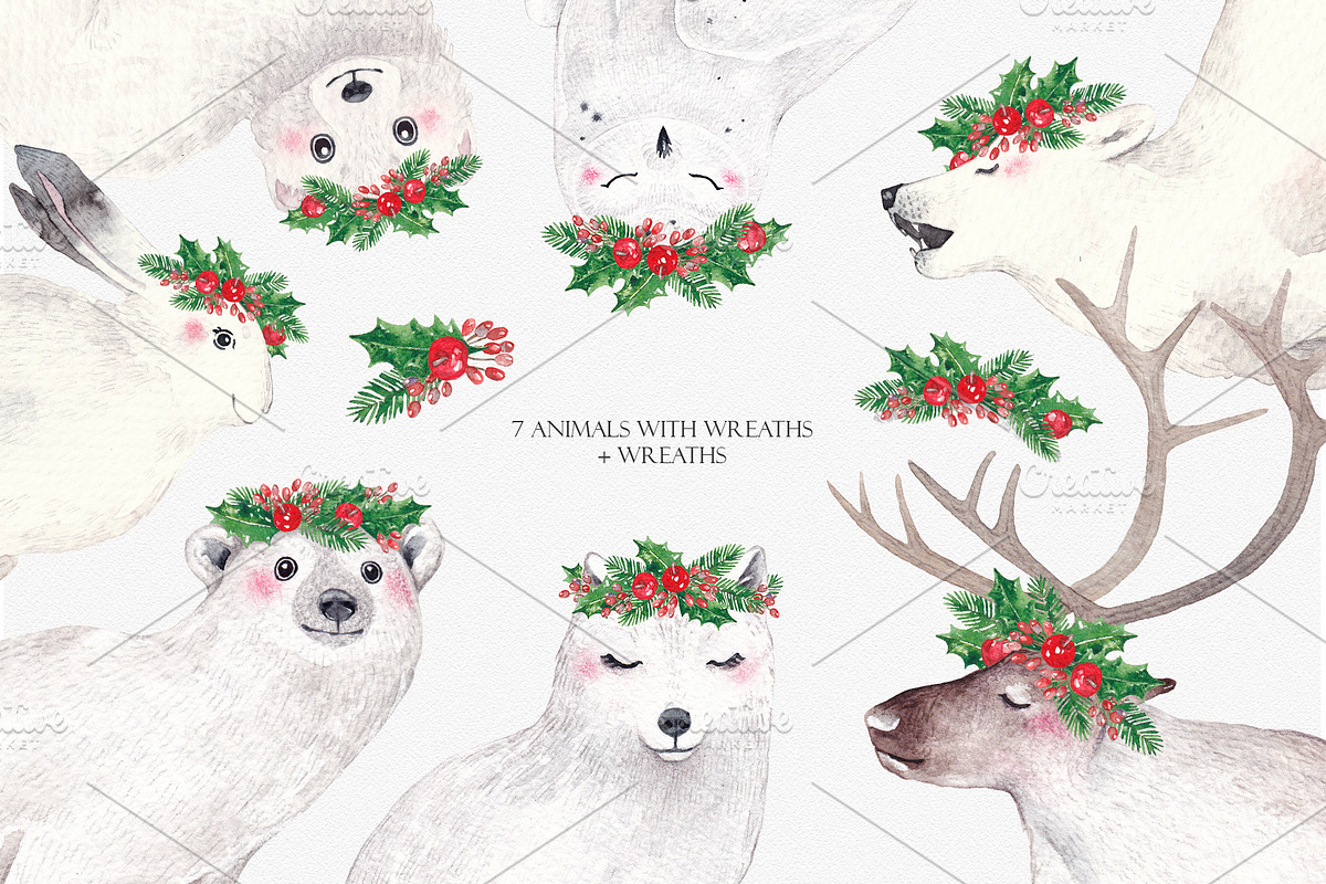 ARCTIC ANIMALS watercolor set PART 1, an Animal Illustration by Natali Smolova (Photo 4 of 7)