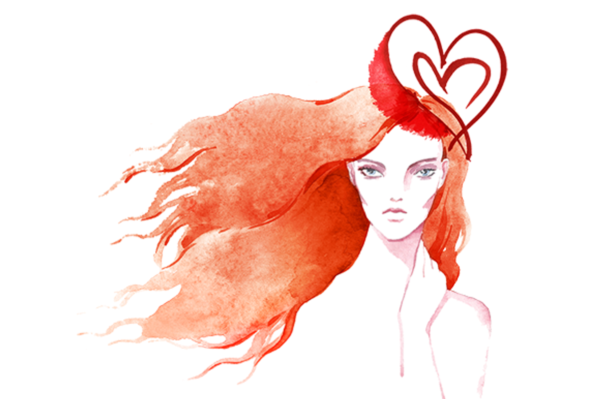 Valentine's girls in love watercolor, an Illustration by masha gross (Photo 4 of 4)