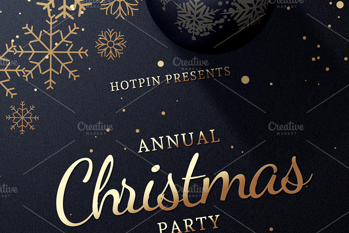 Christmas Party Flyer Invitation, a Card Template by Hotpin (Photo 3 of 3)