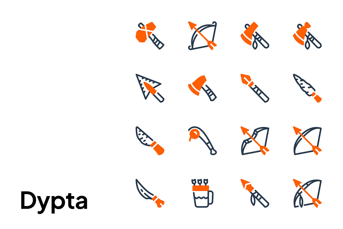 Native American Hunting Tools Icon, an Outline Icon by Eklip Studio (Photo 2 of 4)