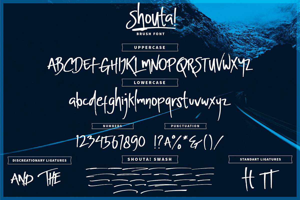 Shouta! - Brush Font preview 2