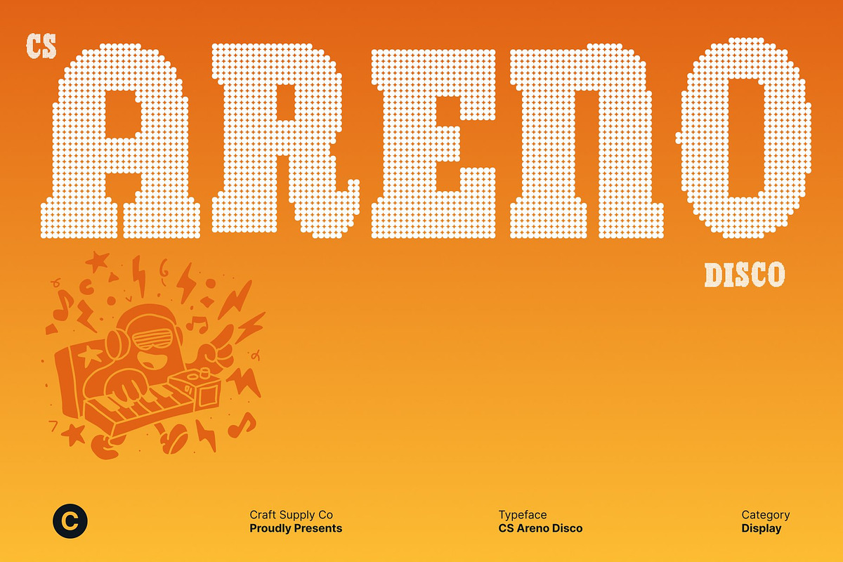 CS Areno Disco, a Slab Serif Font by Craft Supply Co. (Photo 1 of 8)