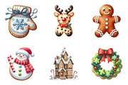 Gingerbread Houses Clipart, an Illustration by SinaCreation (Thumbnail 4 of 7)