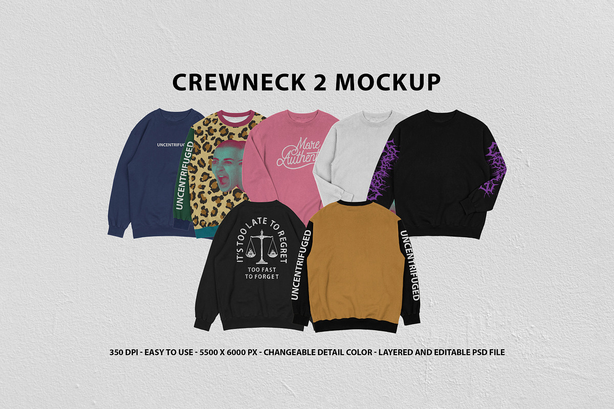Crewneck 2 Mockup, a Hoody Mockup by Uncentrifuged Pressure (Photo 1 of 9)