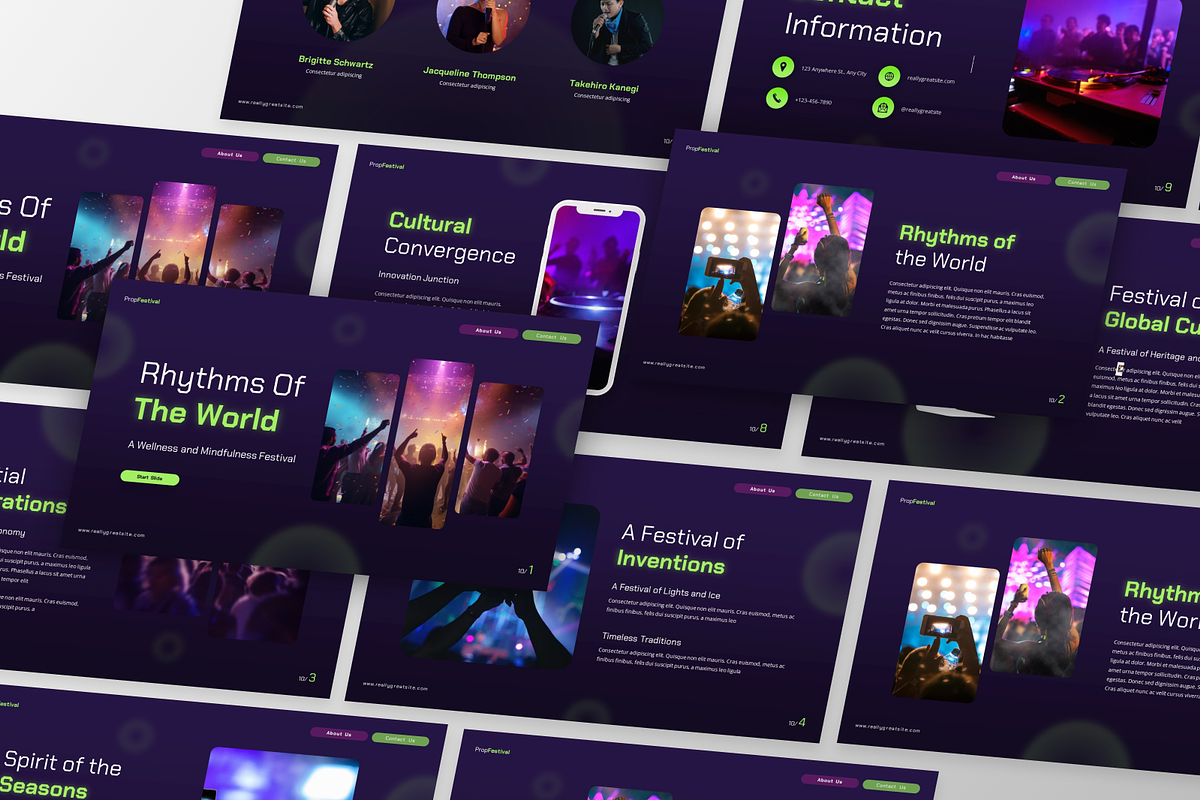 Proposal Festival Google Slide, a Presentation Template by GraphauseProject (Photo 5 of 8)