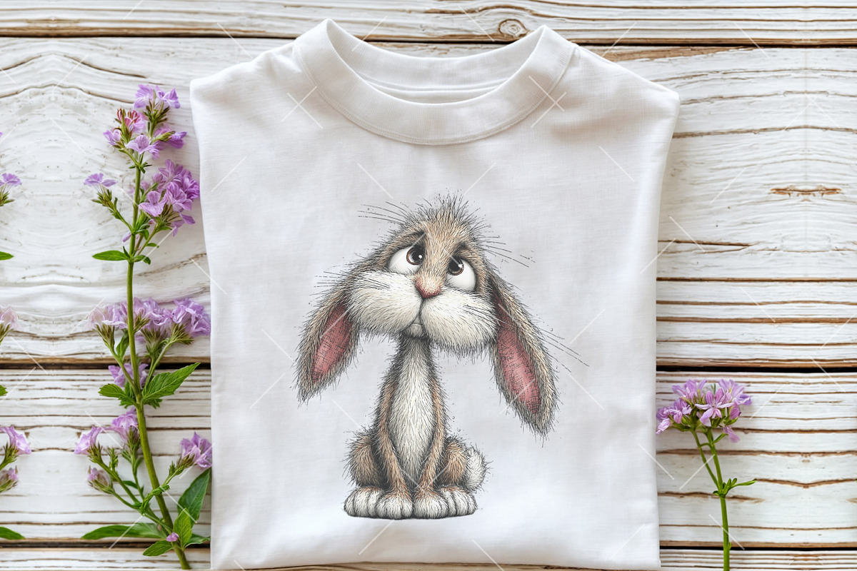 Whimsical Funny Easter Bunny Clipart, an Illustration by OK Design (Photo 6 of 6)
