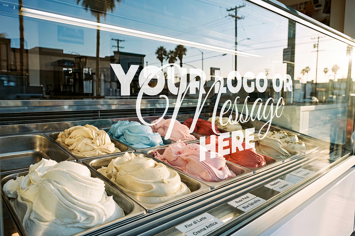 Ice Cream Store Mockups Collection, an Advertising Mockup by Luuqas Design (Photo 2 of 6)