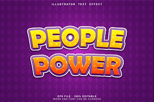 Text Effect Editable Poeple Power