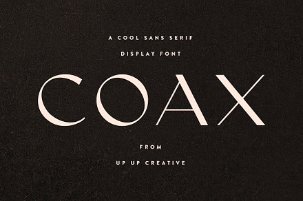 Coax, A Cool Sans Serif Display Font, a Sans Serif Font by Up Up Creative