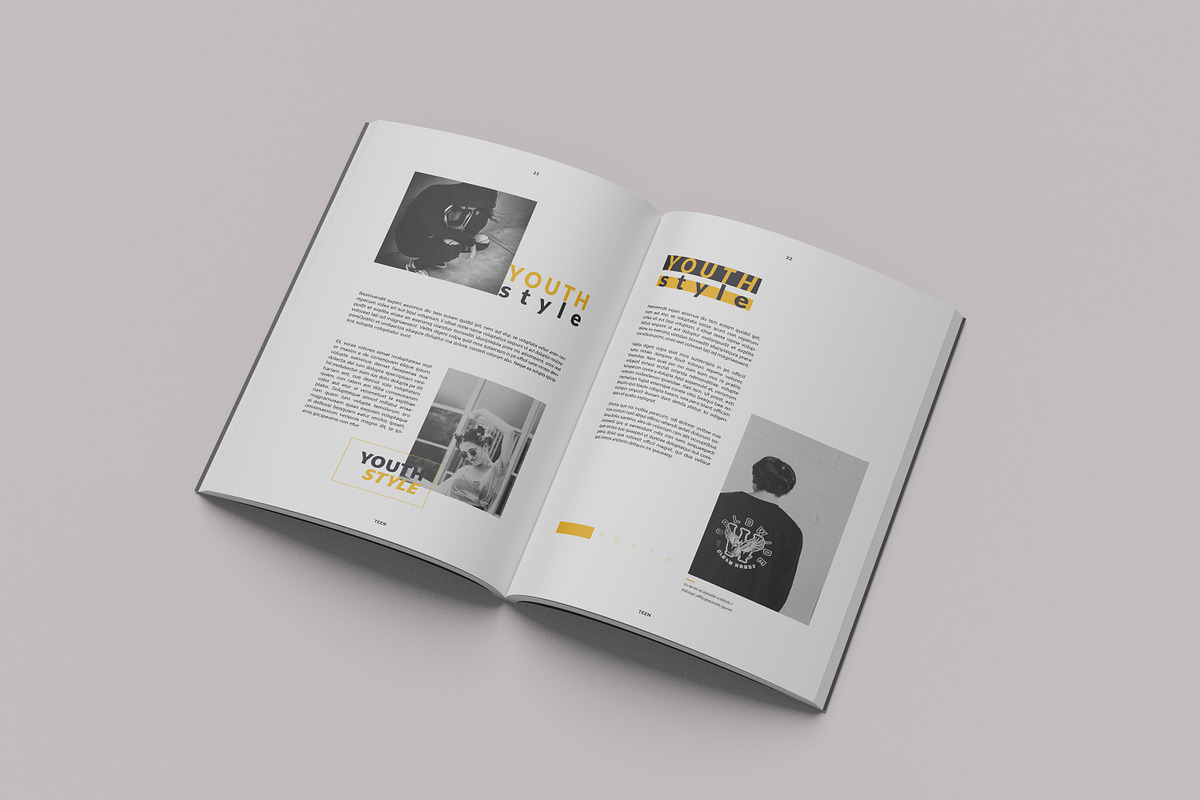 Modern Magazine V1 - Mockup Template, a Print Template by Indotitas
