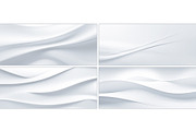 16 White Minimalist 3D Wave Textures, a Background Graphic by BazziBa♥ (Thumbnail 5 of 5)