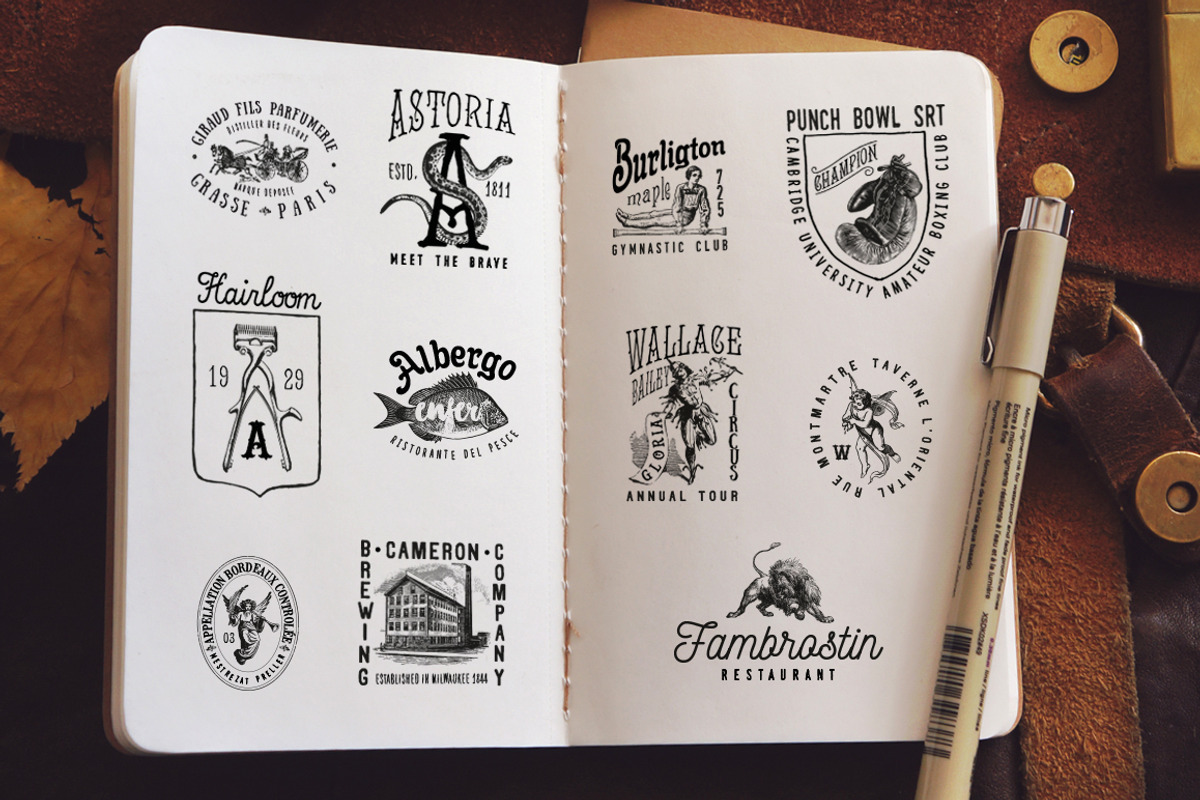 32 Vintage Logo Templates + Extras, a Branding & Logo Template by Liviu (Photo 2 of 4)