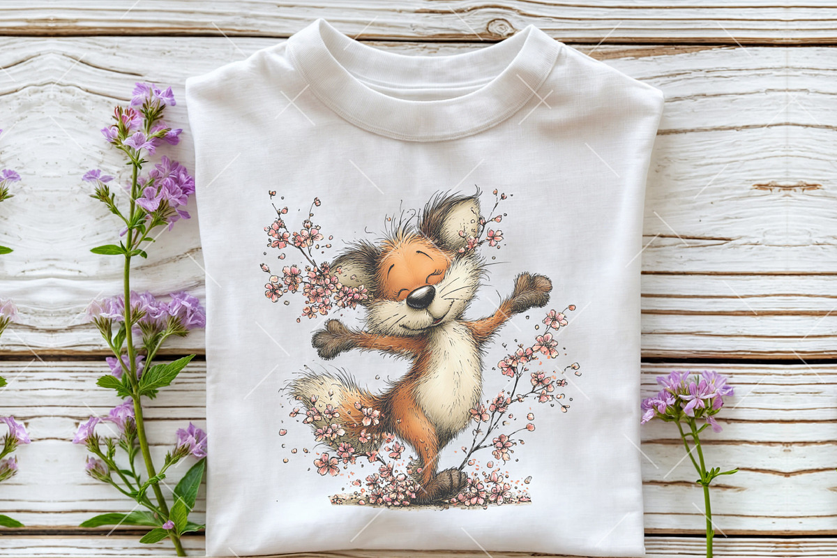 Whimsical Spring Fox Clipart, an Illustration by OK Design (Photo 4 of 6)