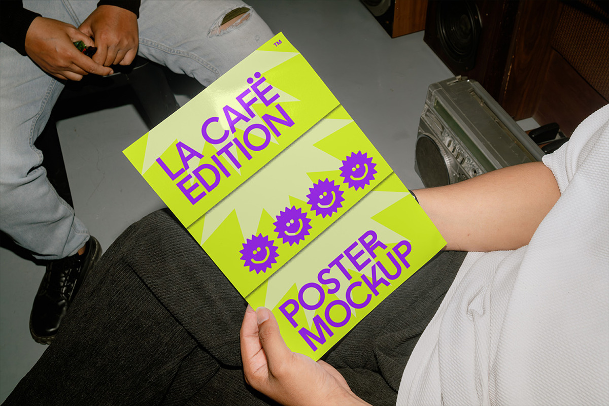 La Cafe Poster Mockup - VOL 2, a Mockup by Simetrica Labs (Photo 2 of 6)