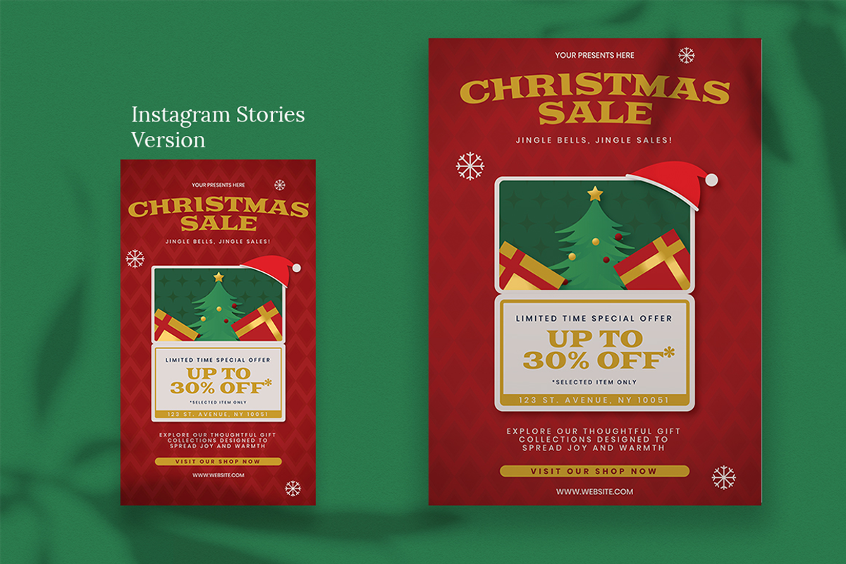 Otina - Christmas Sale Flyer Set, a Flyer Template by Attype (Photo 4 of 5)