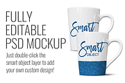 Mug White 14oz Tapered with Glitter, a Product Mockup by SarahDesign (Thumbnail 2 of 5)