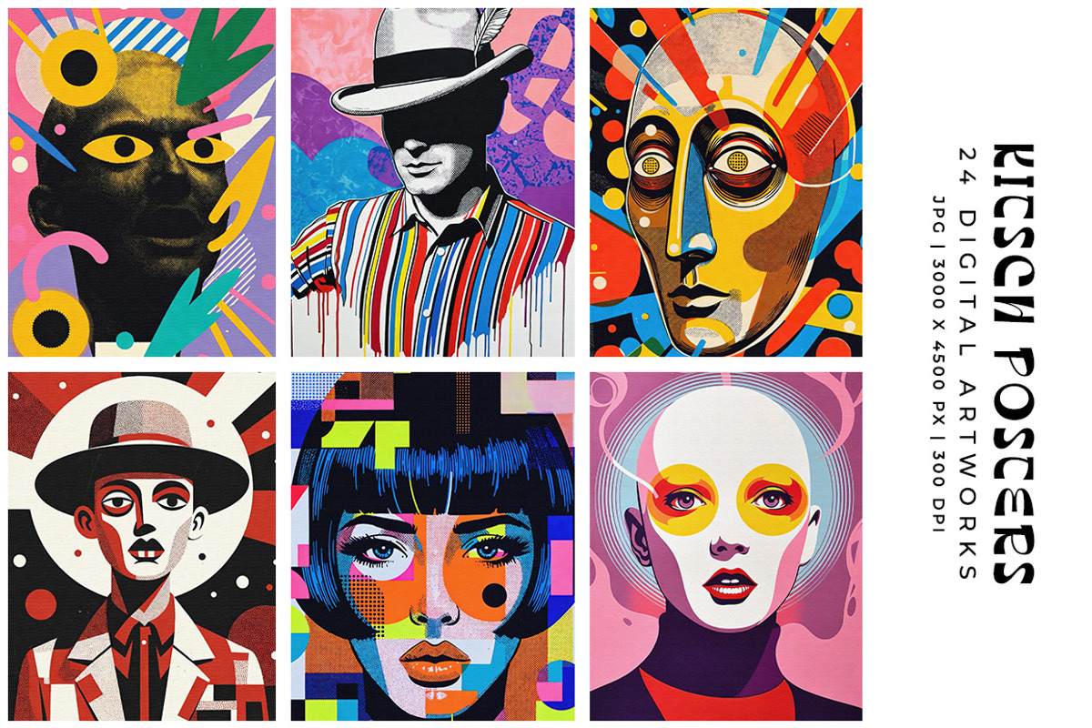 Kitsch Posters, a Decorative Illustration by Digital Art Creations (Photo 4 of 8)