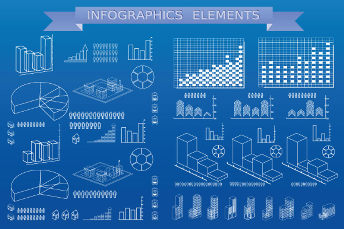 Set Infographics elements preview 2