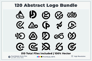 Modern Abstract Logo Bundle 120, a Branding & Logo Template by Vectorium Studio