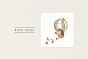 Hedgehog and air balloon, a Pattern Graphic by Olena Kuznietsova (Thumbnail 3 of 10)