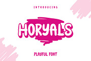 Horyals - Playful Font, a Script Font by Ary_ngeblur (Thumbnail 1 of 4)