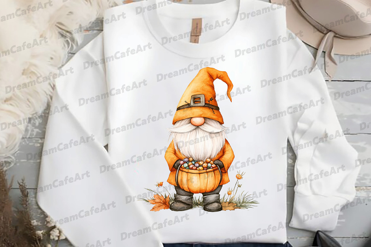 Halloween Gnome Clipart, an Illustration by DreamCafeArt (Photo 5 of 7)