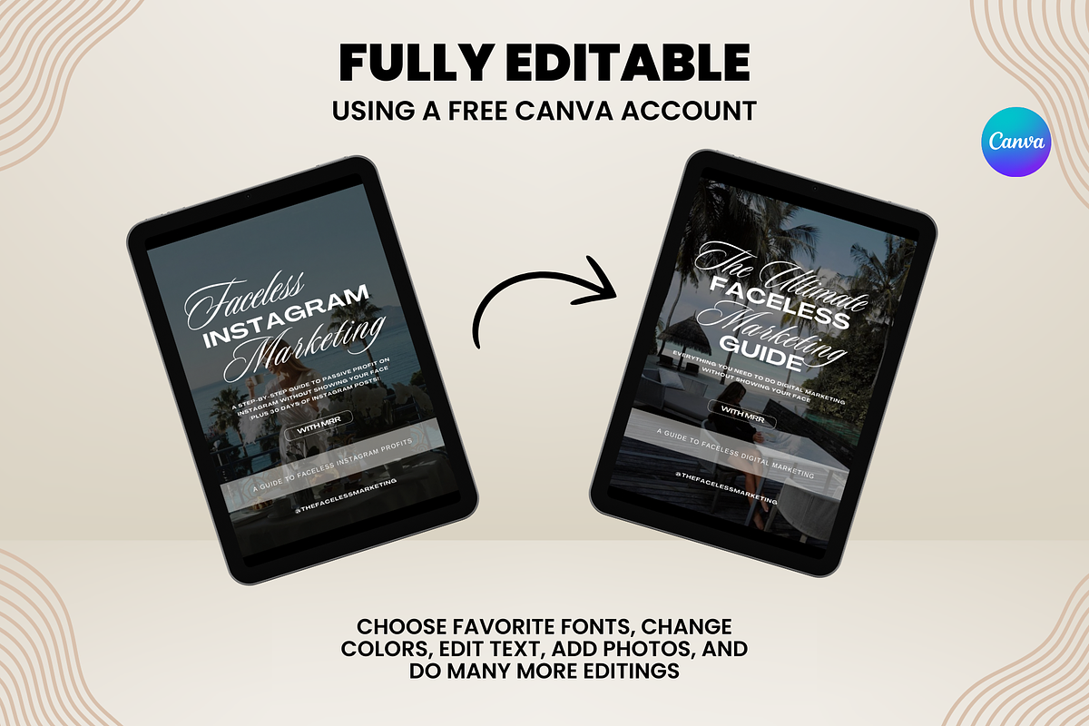 Faceless Digital Marketing Ebooks, a Marketing Template by Design By Hira (Photo 7 of 9)