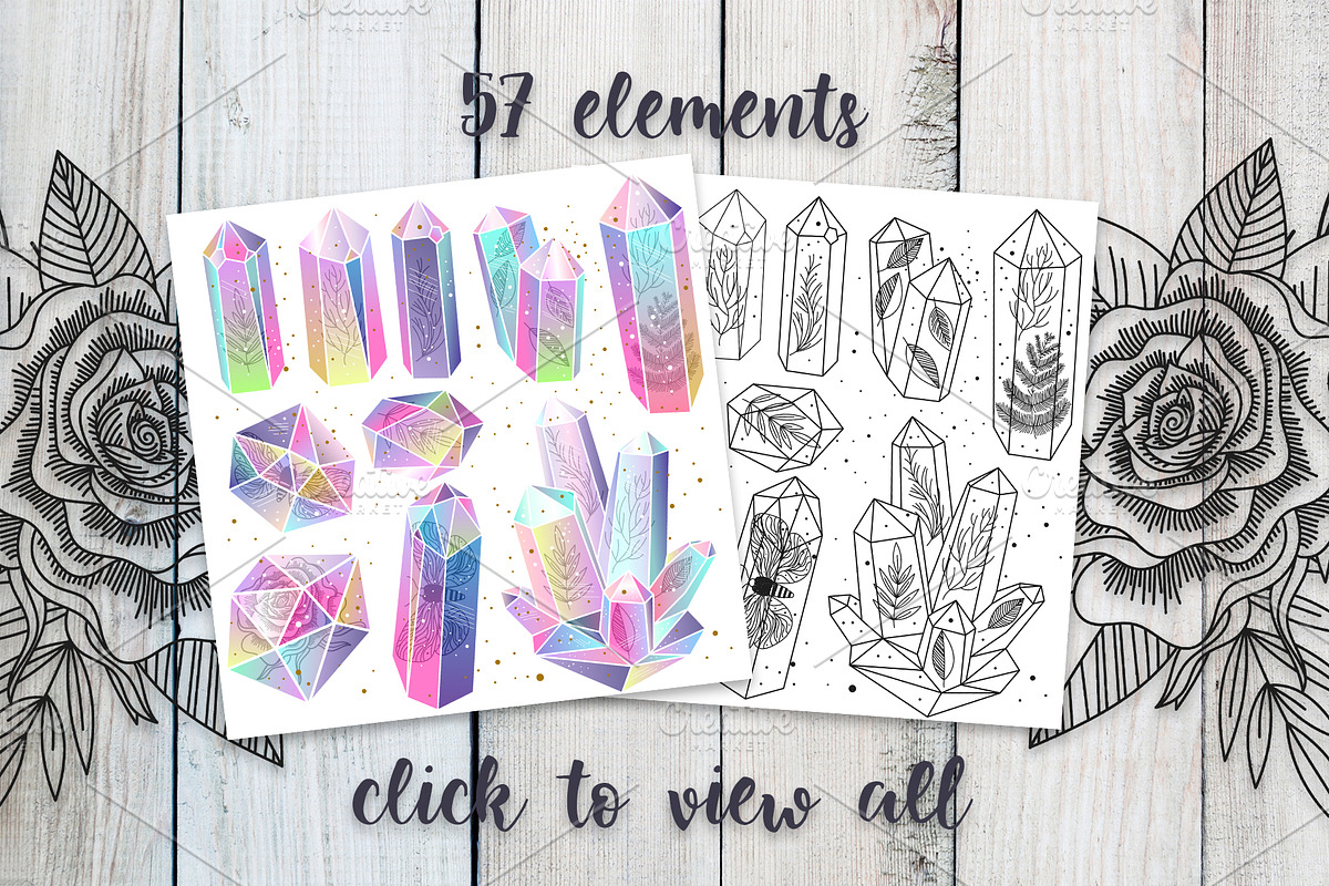 Crystals, a Decorative Illustration by Marina Demidova (Photo 3 of 5)
