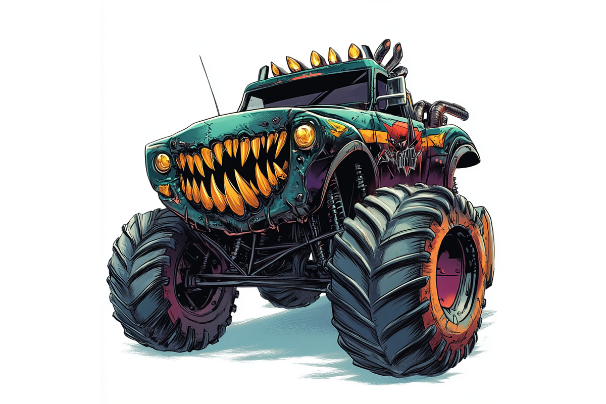 Prompt Monster Truck Clipart, a Decorative Illustration by Creative design (Photo 4 of 7)