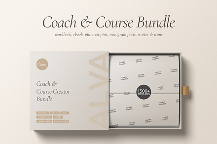 ALVA | 6 in 1 Coach + Course Bundle, a Marketing Template by Wildnun Studio
